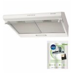 Brandt hotte visire casquette aspirante blanc largeur 60cm dbit d'air 321m3 / h