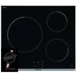Brandt - plaque de cuisson induction 3 zones - l60 cm - ti364b - 7200 w - noir