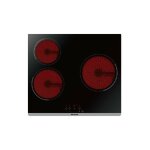 Brandt - plaque de cuisson vitrocramique inox 3 foyers 9 niveaux de puissance