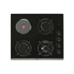 Brandt table de cuisson verre mixte noire 3 bruleurs