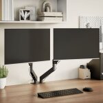 Bras pour moniteur double 27 pouces max ressort � gaz 20 kg