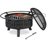 Brasero avec protection contre les �tincelles et grille