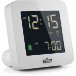 Braun bc 09 w - dcf r�veil radio - pilot� blanc �l�gant