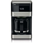 Braun kf 7120 machine � caf� �lectrique semi - automatique avec carafe en verre, 1000 w, 12 tasses, acier ...