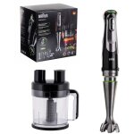Braun multiquick 9 mq 9195xli mixeur plongeant 2 l 1200 w noir, acier inoxydable