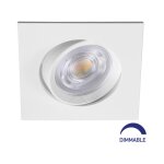 Braytron - spot led encastrable 3en1 carr� blanc 7w ip20 dimmable