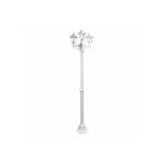 Lampadaire extrieur 3 ttes 3x60w e27 fonte blanc loan