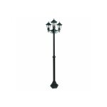 Lampadaire extrieur 3 ttes 3x60w e27 fonte noir loan