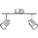 Lampe andres spot tube 2 lampes nickel / chrome 2x par51, gu10, 10w, adapté aux lampes à réflecteur (non ... Lampe andres spot tube 2 lampes nickel / chrome 2x par51, gu10, 10w, adapté aux lampes à réflecteur (non ...