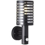 Lampe, applique murale d'extérieur venlo avec détecteur de mouvement noir mat, acier inoxydable / plastique, ... Lampe, applique murale d'extérieur venlo avec détecteur de mouvement noir mat, acier inoxydable / plastique, ...