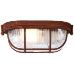 Brilliant - lampe bobbi applique murale et plafonnier 21cm couleur rouille 1x a60, e27, 40w, adapt aux ...