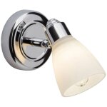 Brilliant lampe kensington spot mural chrome / blanc 1x qt14, g9, 28w, adapt� aux lampes � culot � broche ...