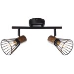 Lampe manama spot tube 2 feuilles bois foncé / noir mat 2x d45, e14, 18w, adapté aux lampes à suspension ... Lampe manama spot tube 2 feuilles bois foncé / noir mat 2x d45, e14, 18w, adapté aux lampes à suspension ...
