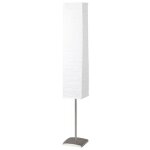 Brilliant - lampe nerva lampadaire titane / blanc 2x c35, e14, 40w, adapt aux bougies (non incluses) ...