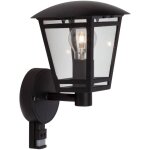 Lampe riley applique murale exterieure detecteur de mouvement debout noir 1x a60, e27, 40w, adapt aux ...