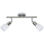 Lampe sofia spot tube 2 lames fer / chrome / blanc 2x d45, e14, 40w, adapté aux lampes à suspension (non ... Lampe sofia spot tube 2 lames fer / chrome / blanc 2x d45, e14, 40w, adapté aux lampes à suspension (non ...