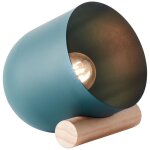 Brilliant - lampe, lampe de table koji turquoise, mtal / bois, 1x a60, e27, 25w, lampes normales (non ...