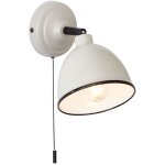 Lampe telio applique murale interrupteur  tirette gris / taupe 1x d45, e14, 28w, adapt aux lampes  ...