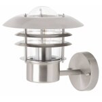 Brilliant lampe terrence applique murale d'ext�rieur debout inox 1x a60, e27, 60w, lampes normales gf ...