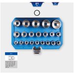 Brilliant tools - jeu de douilles isoles 12 pans 1 / 2', version courte, 21 pcs, 8 - 36 mm