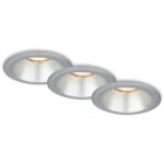 Brilo - luminaires encastr s led, lot de 3, gu10, douille encastr e, ip23, chrome, 9, 5 cm ner