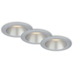 Briloner - luminaires encastr s led pour salle de bain, lot de 3, r flecteur int rieur argent 4, 9 w ...