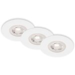 Briloner - luminaires led encastrables spot encastrable salle de bain lot de 3 dimmable blanc 4, 9w 9cm ...