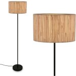 Briloner - slama lampadaire, abat - jour en jonc de mer, interrupteur � pied on / off, style boho, douille ...