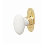 Brionne - bouton de crémone porcelaine sur plat 70x32 blanc - 000. 1557. 01lp Brionne - bouton de crémone porcelaine sur plat 70x32 blanc - 000. 1557. 01lp