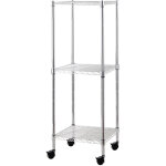 Brixo - etagere manhattan 3 niveaux h. 90cm avec roues pivotantes