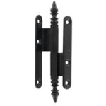 Bros - paumelle rustique contrecoude acier 110x60x70 - fer patin verni - droite - 23ard1163