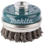 Makita ? brosse boisseau � fils acier torsad�s pour meuleuse �60mm ? vitesse max 8500 tr / min ? support ...