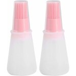 Brosse � bouteille d'huile en silicone avec couvercle, bouteille de sauce douce avec pinceau � p�tisserie ...