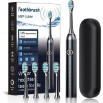 Brosse � dent �lectrique soniques, avec 4 t�tes de brossage, 6 modes, minuterie int�gr�e de 2 minutes, ...