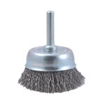 Brosse � godet en acier plaqu� laiton osborn 80x20 mm avec tige de 6 mm et filament de � 0, 30 mm