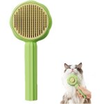 Brosse de nettoyage pour poils d'animaux, avec bouton d'�pilation, brosse de massage autonettoyante pour ...
