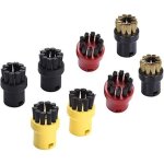 Brosse ronde pour nettoyeur vapeur karcher (lot de 8)