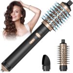 Brosse soufflante 800w ? 3 en 1 avec brosse � friser 38 / 50mm ? 2 vitesses et 3 temp�ratures ? soin ...