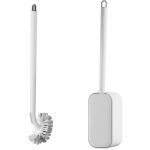 Brosse wc avec support accessoires salle bain blanc