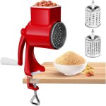 Broyeur de noix manuel, moulin � noix avec 2 pales de tambour amovibles, moulin � c�r�ales manuel, moulin ...