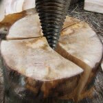 Bsr - fendeuse de b�ches 32 mm, 4pcs fendeur de b�che pour fendre du bois, foret � bois avce poteau hexagonal ...