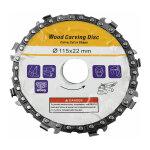 Bsr - sculpture sur bois chaine disque bois grinder chaine tronconneuses disque plaque d'outils, 115mm ...