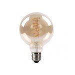 Fabrilamp - bulb filamen. spiral vert. globe 13x9, 5d 4w e27 amber 250 lm 2200k Fabrilamp - bulb filamen. spiral vert. globe 13x9, 5d 4w e27 amber 250 lm 2200k