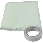 Bulk hardware bh04945 vitrage film isolant livre avec ruban adhesif double face, 1, 2 x 1, 5 m - blanc ...