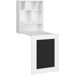 Bureau mural pliant tilt blanc mat