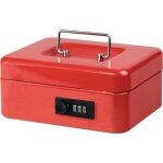 Burg wachter - caissette a monnaie money code 5020 red - ouverture a code, acier rouge