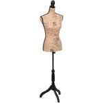Buste de couture mannequin de femme mannequin de couture marron et noir jute