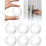 But�e de poign�e de porte murale, 6 x but�e de porte murale transparent, coussin de protection murale ...