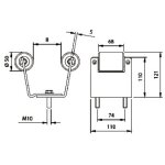 Comunello - bute rglable  fixer pour coulissants r 53 - 76 - communello