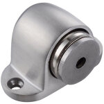 Butoir de porte magn�tique , en m�tal bross� - sur pied